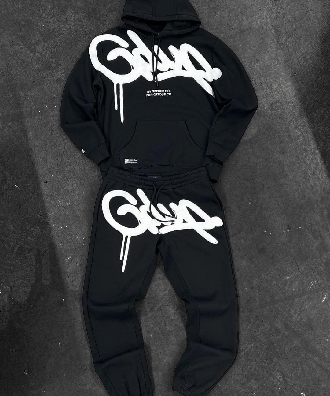 Geedup Handstyle Trackpants “Black/White” Winter Del. 1/23