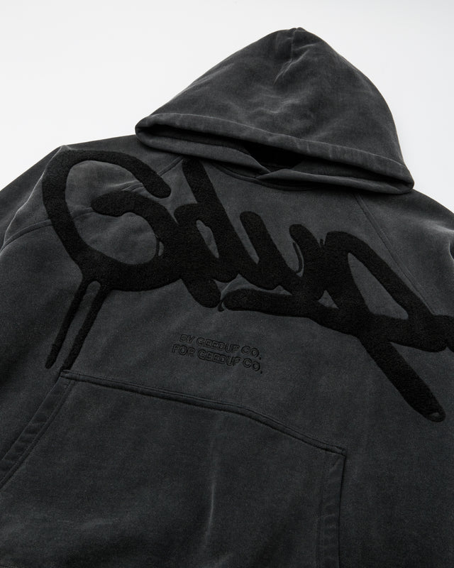 Geedup Handstyle Hoodie “Vintage Washed Black”