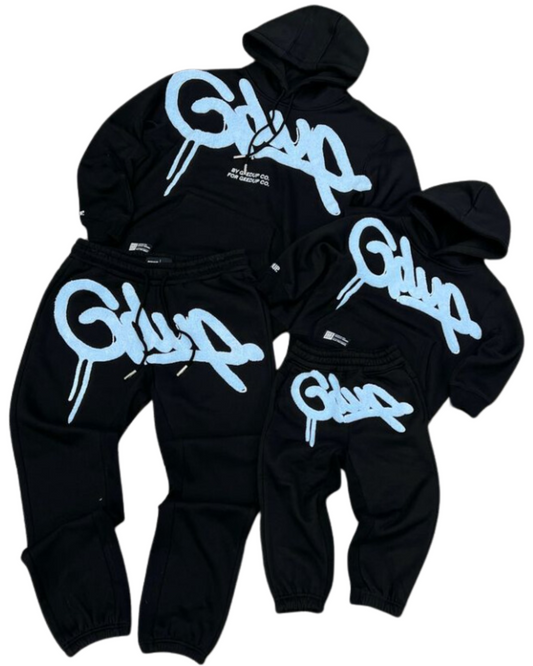 Geedup Handstyle Set (Hoodie and Trackpants) "Baby Blue"