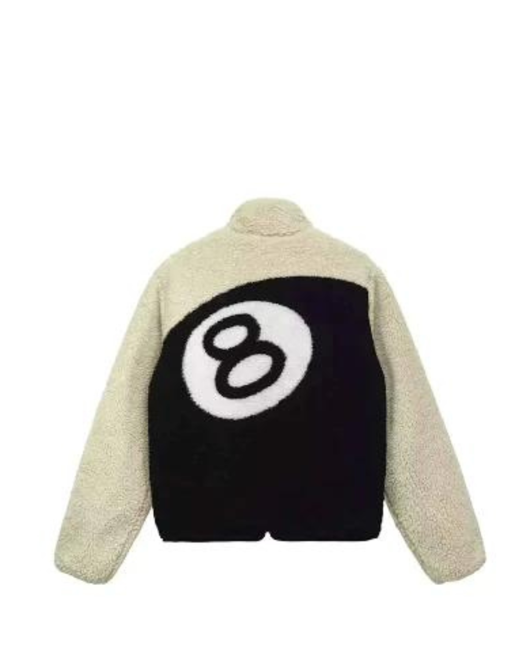 Stussy 8 Ball Reversible Sherpa Jacket “Cream”