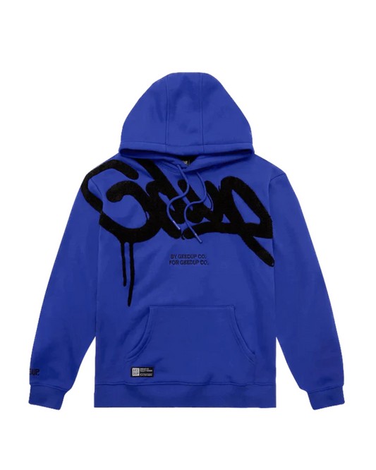 Geedup Handstyle Hoodie “Black/Royal Blue” 2022