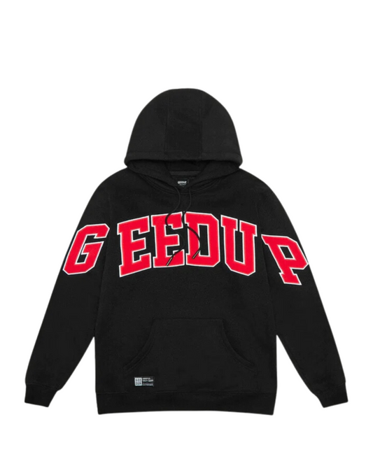 Geedup Team Logo Hoodie "Petrol Black/Red" Winter Del. 1/22