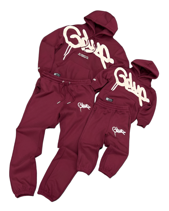 Geedup Handstyle Hoodie "Maroon/White" Preorder