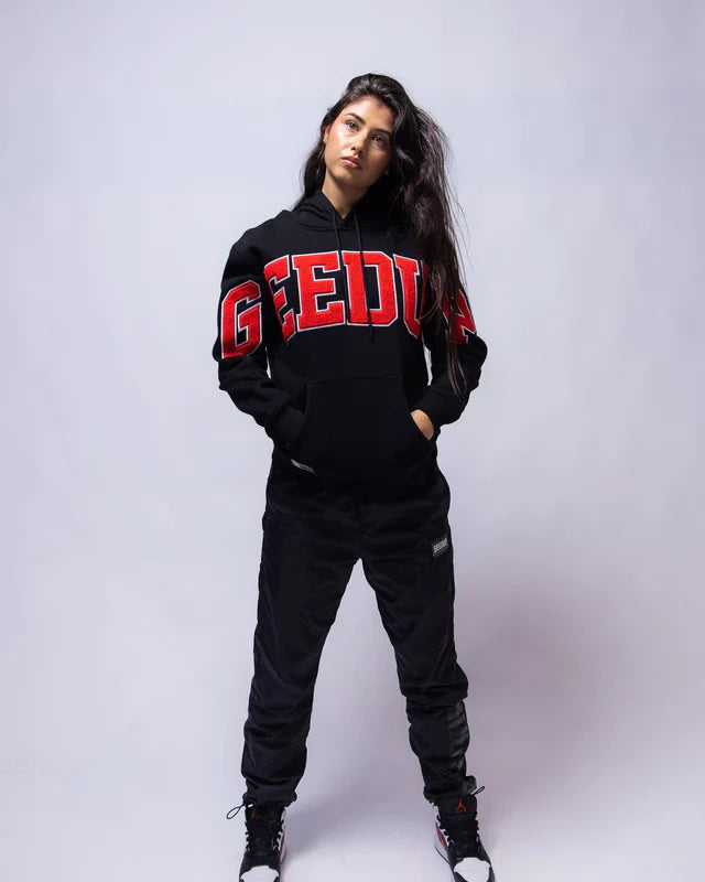 Geedup Team Logo Hoodie "Petrol Black/Red" Winter Del. 1/22