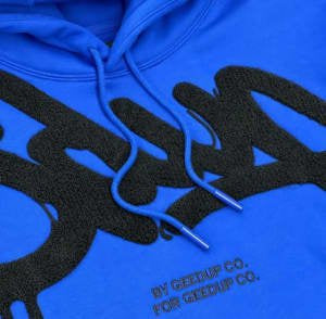 Geedup Handstyle Hoodie “Black/Royal Blue” 2022