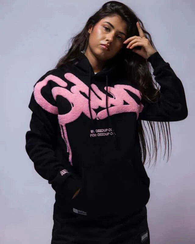 Geedup Handstyle Hoodie "Pink/Black"