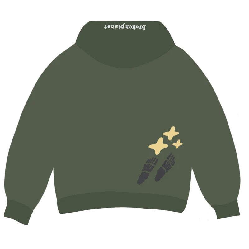 Broken Planet Market Space Trails Hoodie "Agave Green"